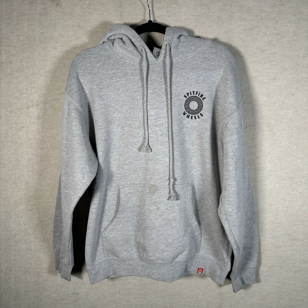 Spitfire Wheels Hollow Classic Hoodie Heather Grey Size Mens Medium Graphic Logo